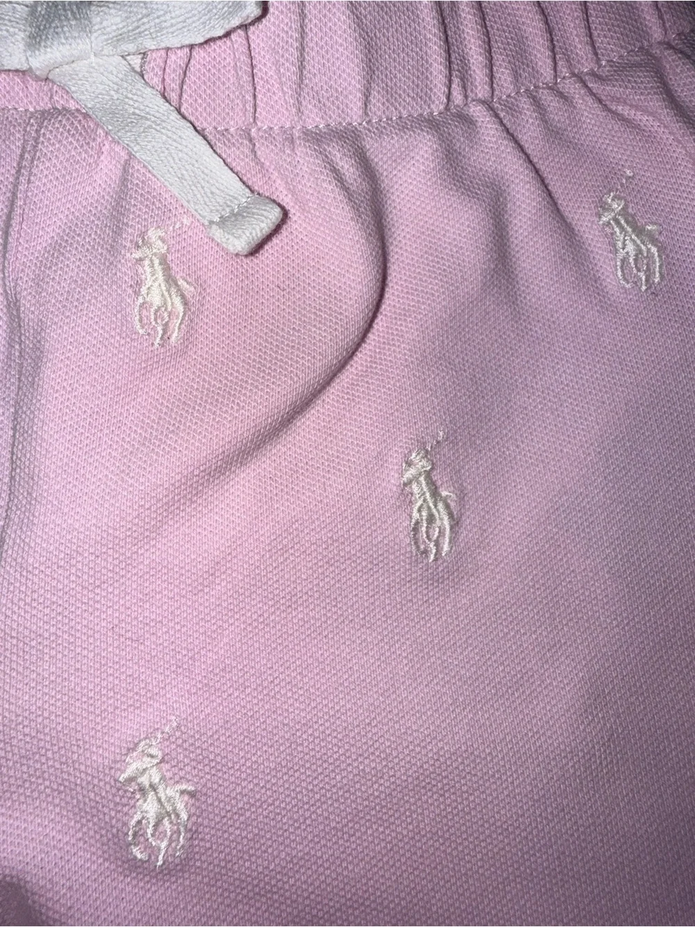 Ralph Lauren Girls Polo Shorts Bundle Pink Gray Pony Logo 2T 24M